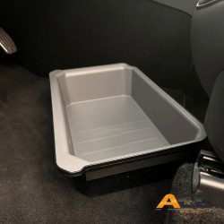 Dual-material under-seat drawer for Tesla Model Y