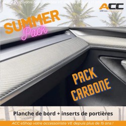 Pack intérieur véritable Carbone Mat pour Tesla Model 3 & Y