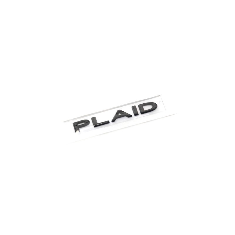 Emblème PLAID pour Tesla Model S, 3, X & Y Noir Mat