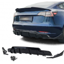 Glossy Black Rear Diffuser for Tesla Model 3 2017-2023