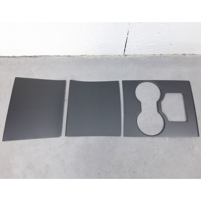 Couvre console centrale véritable fibre de carbone pour Tesla Model 3