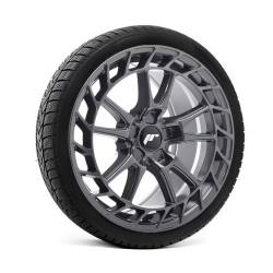 Kompletträdersatz | Japan Racing JR45 Hyper Gray 18" Felgen für Tesla Model 3