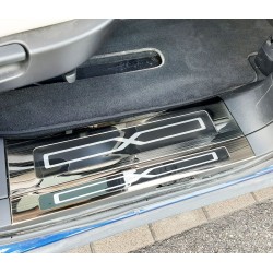 Protections de seuils de portes en métal noir pour Tesla Model X