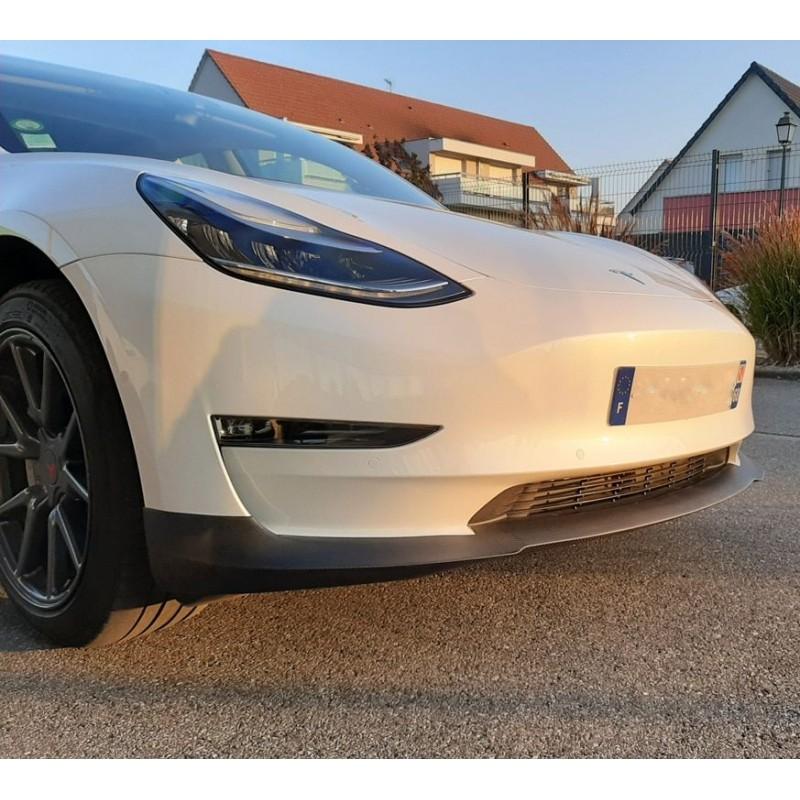 Lame de pare chocs avant en véritable carbone pour Tesla Model 3