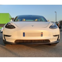 Lame de pare chocs avant en véritable carbone pour Tesla Model 3