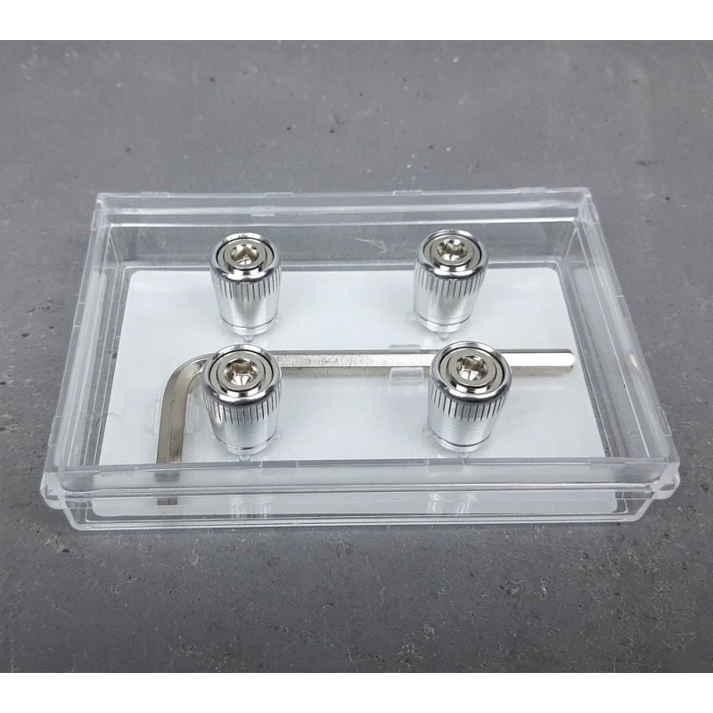 Bouchons de valves anodisés anti-effraction