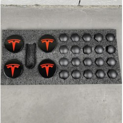 Kit centres de roues avec caches écrous pour jantes Tesla  - 4