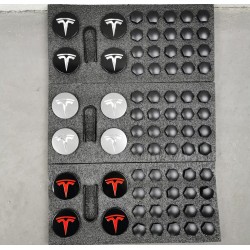 Kit centres de roues avec caches écrous pour jantes Tesla  - 5