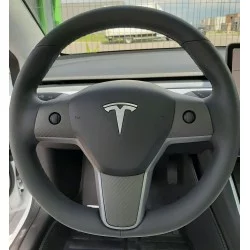 Insert volant en véritable carbone pour tesla model 3 &amp; Y