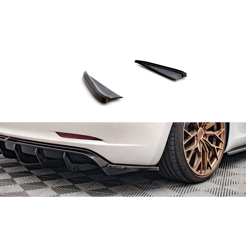 Rear bumper inserts V2 MAXTON Design for Tesla Model 3