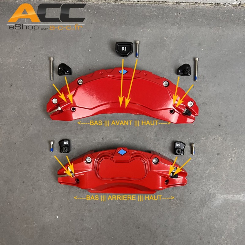 Front and rear caliper covers for Tesla Model 3